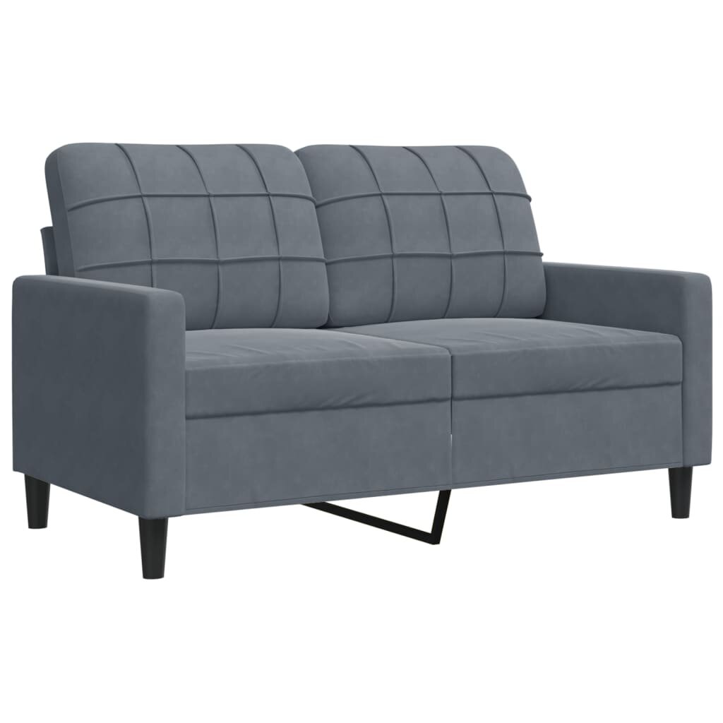 vidaXL 2-miestna pohovka tmavosivá 120 cm zamat