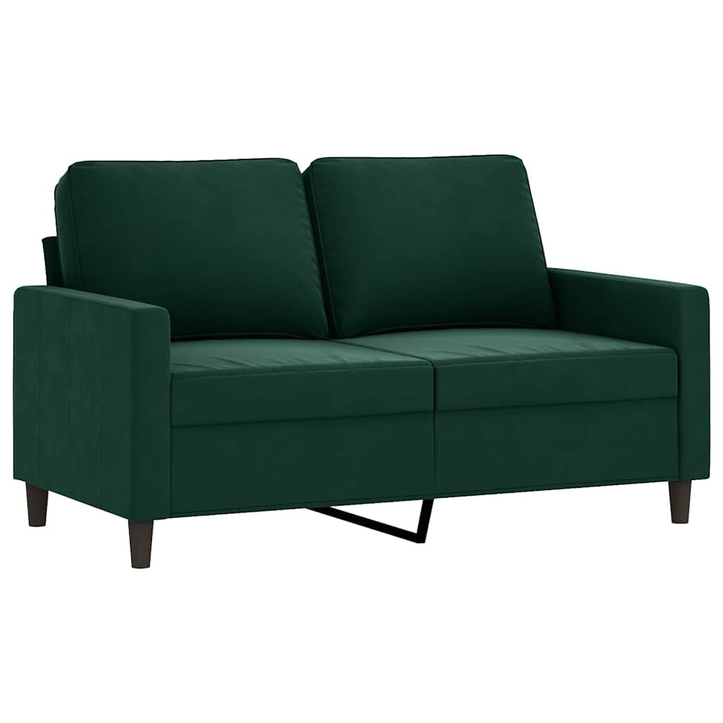 vidaXL 2-miestna pohovka tmavozelená 120 cm zamat