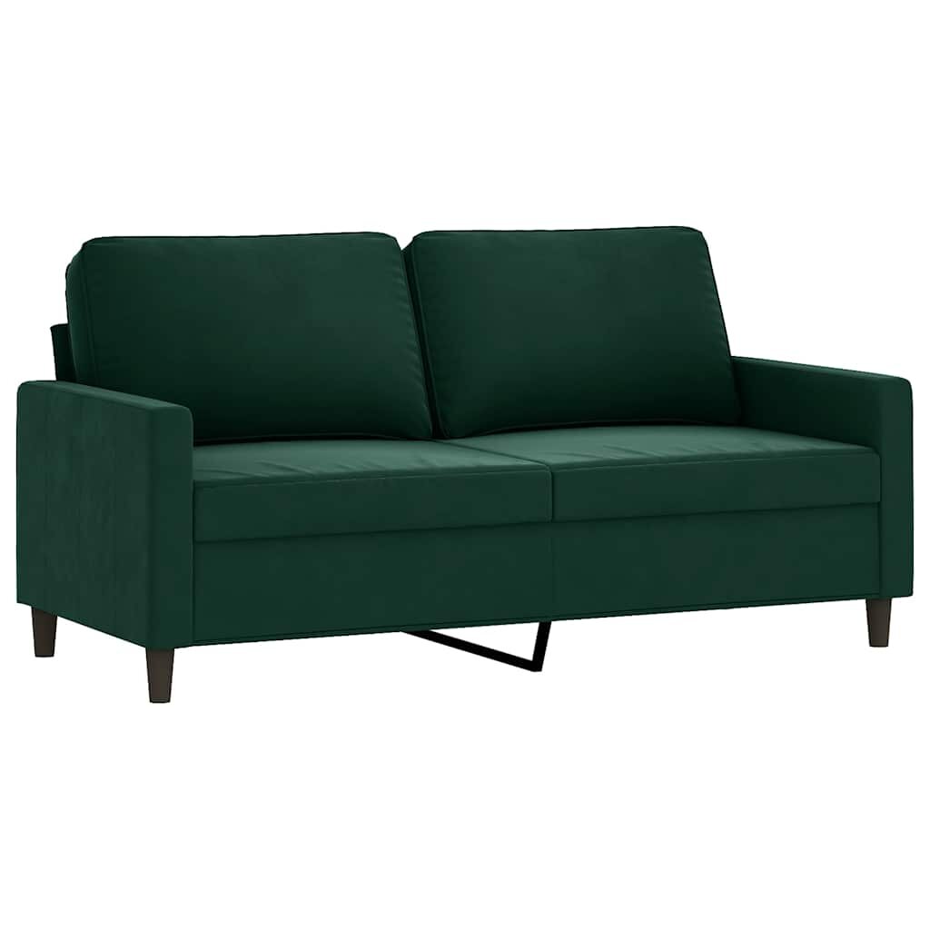 vidaXL 2-miestna pohovka tmavozelená 140 cm zamat