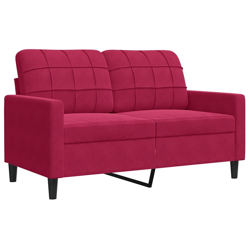 vidaXL 2-miestna pohovka vínovo-červená 120 cm zamat