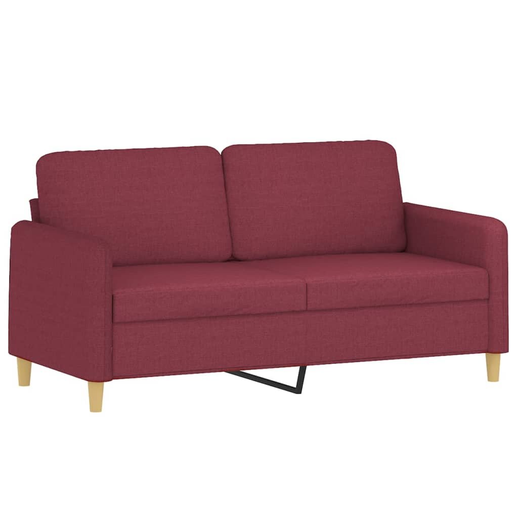 vidaXL 2-miestna pohovka vínovo-červená 140 cm látka