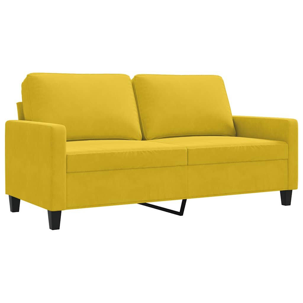 vidaXL 2-miestna pohovka žltá 140 cm zamat