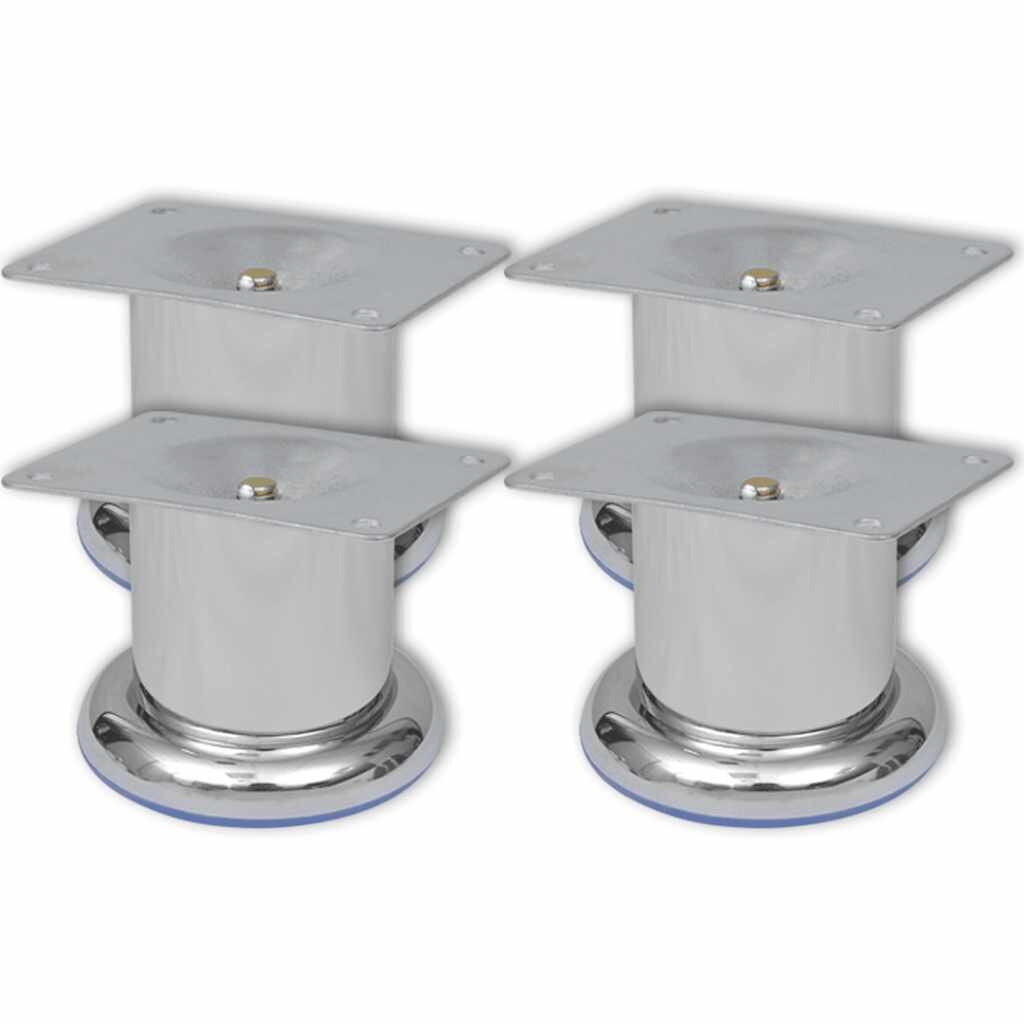 vidaXL 4 okrúhle nohy na pohovku chrómové 60 mm