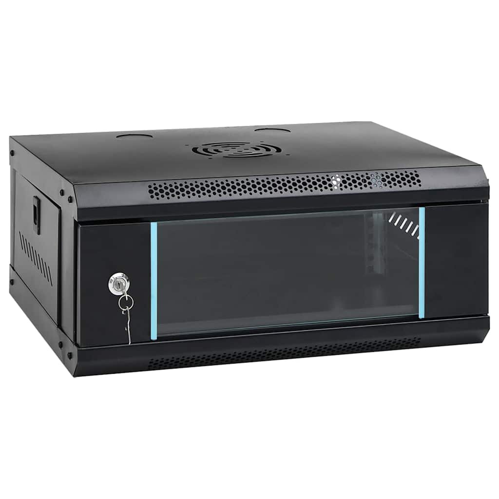 vidaXL 4U Nástenná serverová skriňa 19" 53x40x21 cm IP20