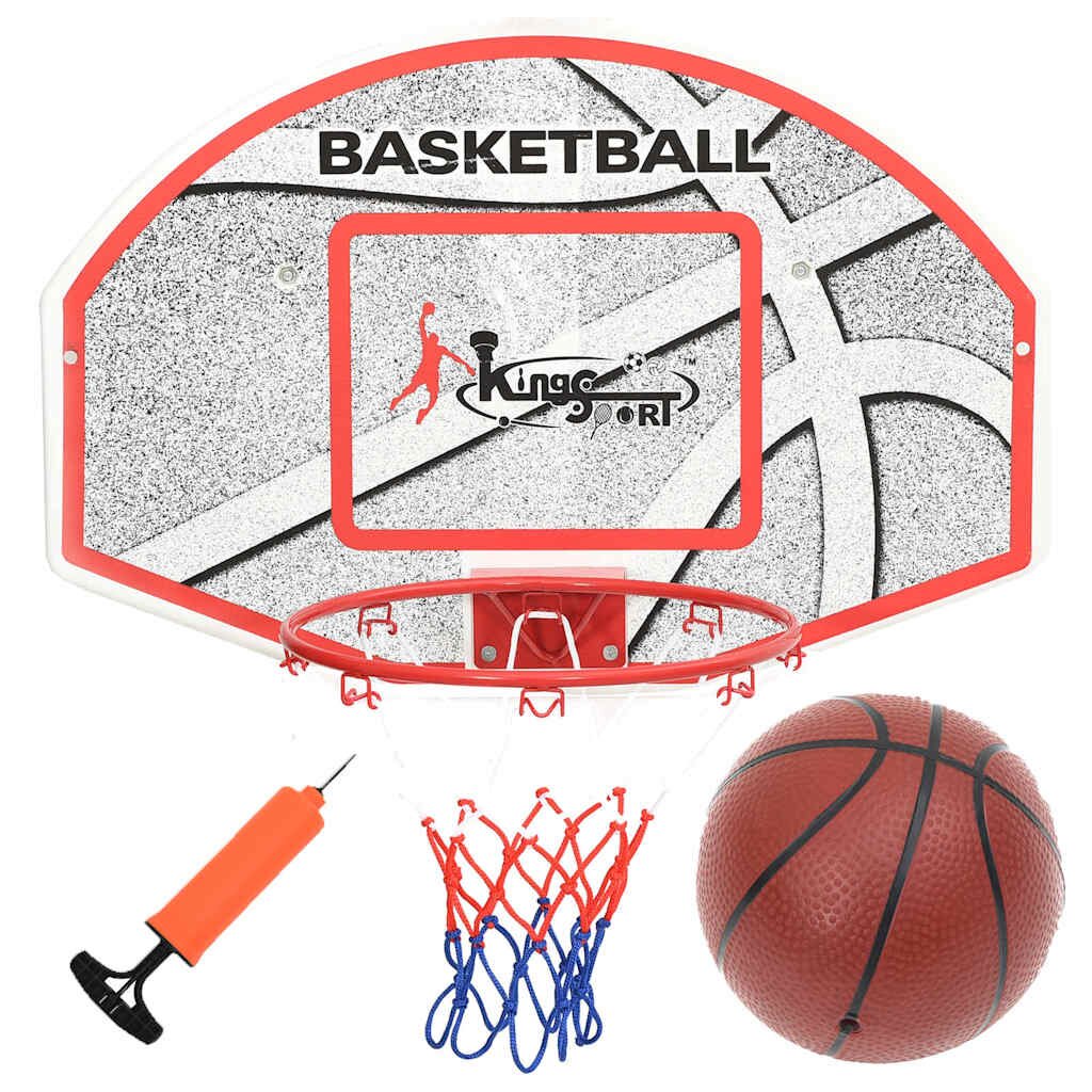 vidaXL 5-dielna sada basketbalového koša na stenu s doskou 66x445 cm