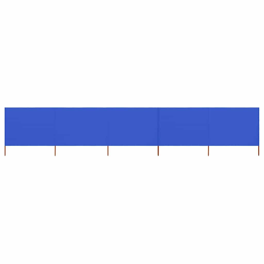 vidaXL 5-panelová zábrana proti vetru látková 600x80 cm azúrovo-modrá
