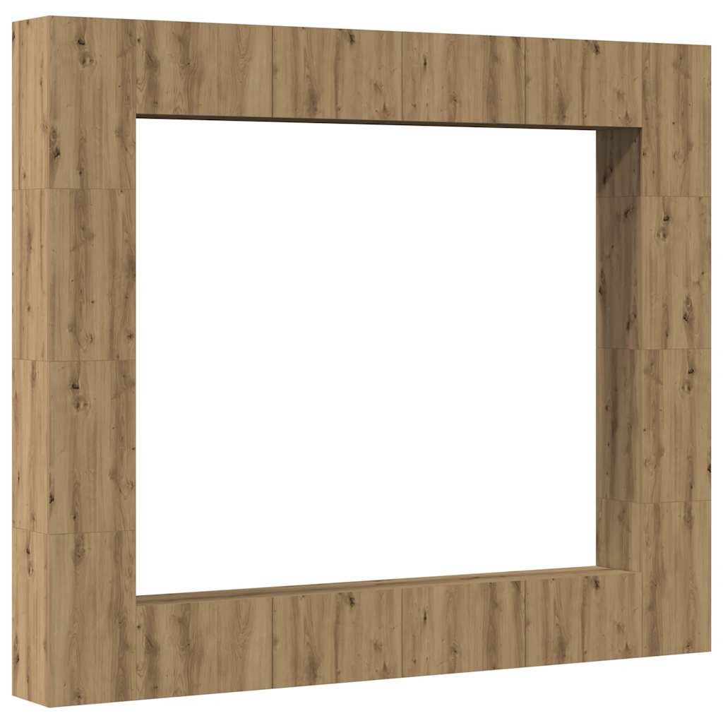 vidaXL 8 dielna súprava nástennej TV skrinky Artisan Oak