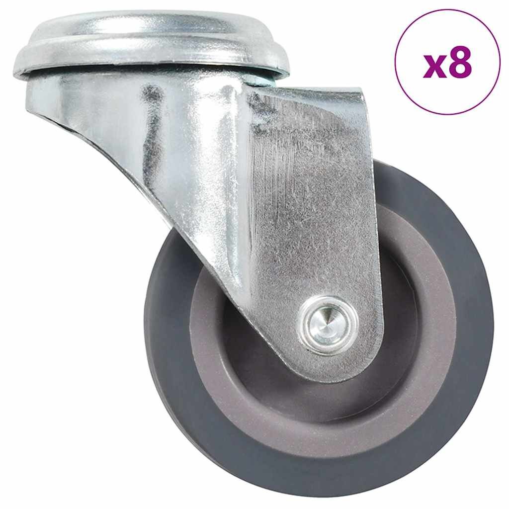 vidaXL 8 ks otočné kolieska s otvorom na skrutku 50 mm