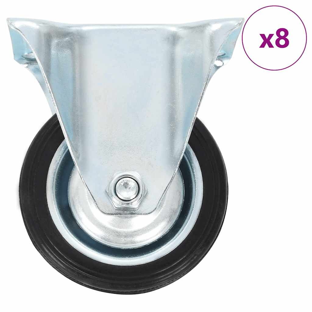 vidaXL 8 ks pevné kolieska 75 mm