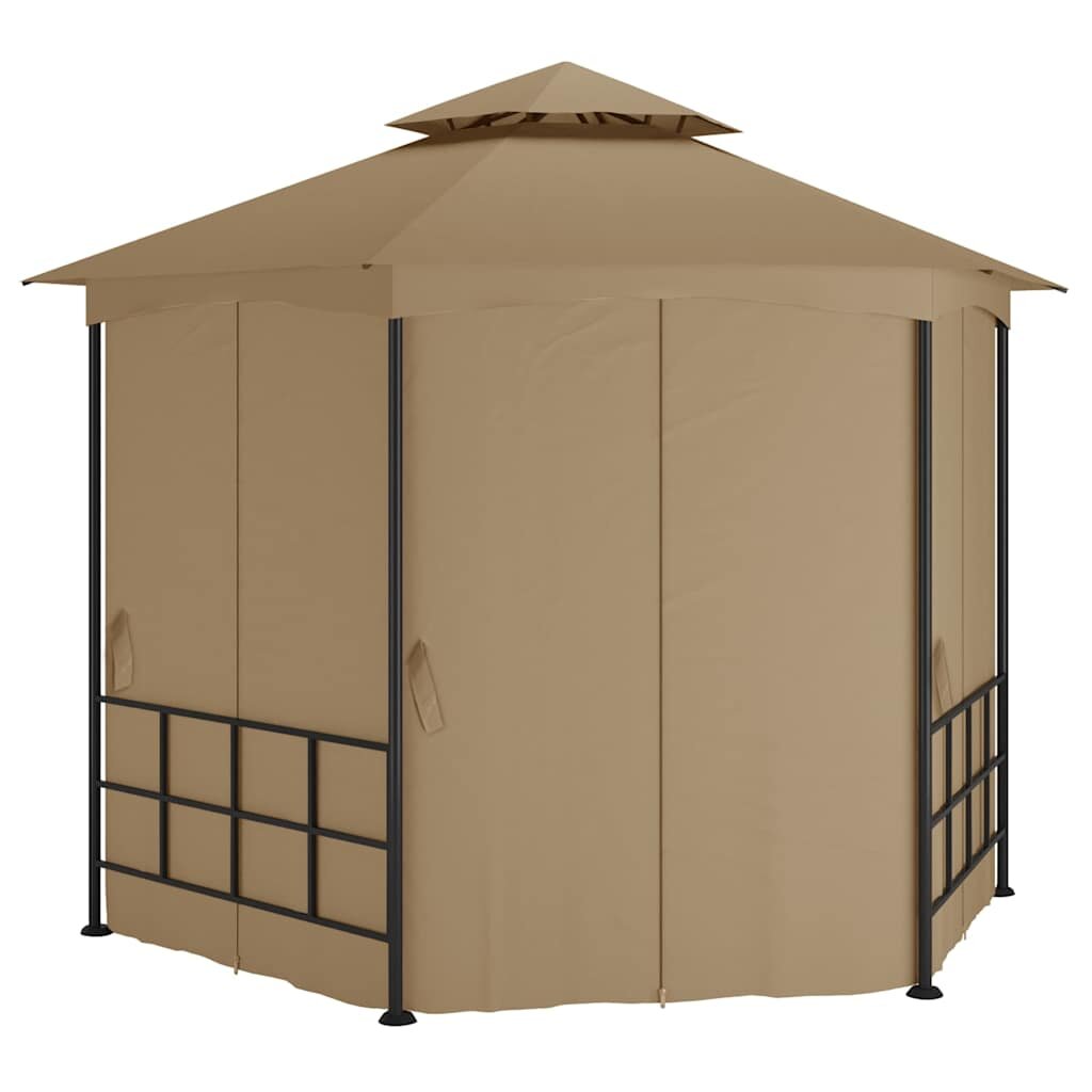 vidaXL Altánok s bočnými stenami 31x27 m sivohnedý