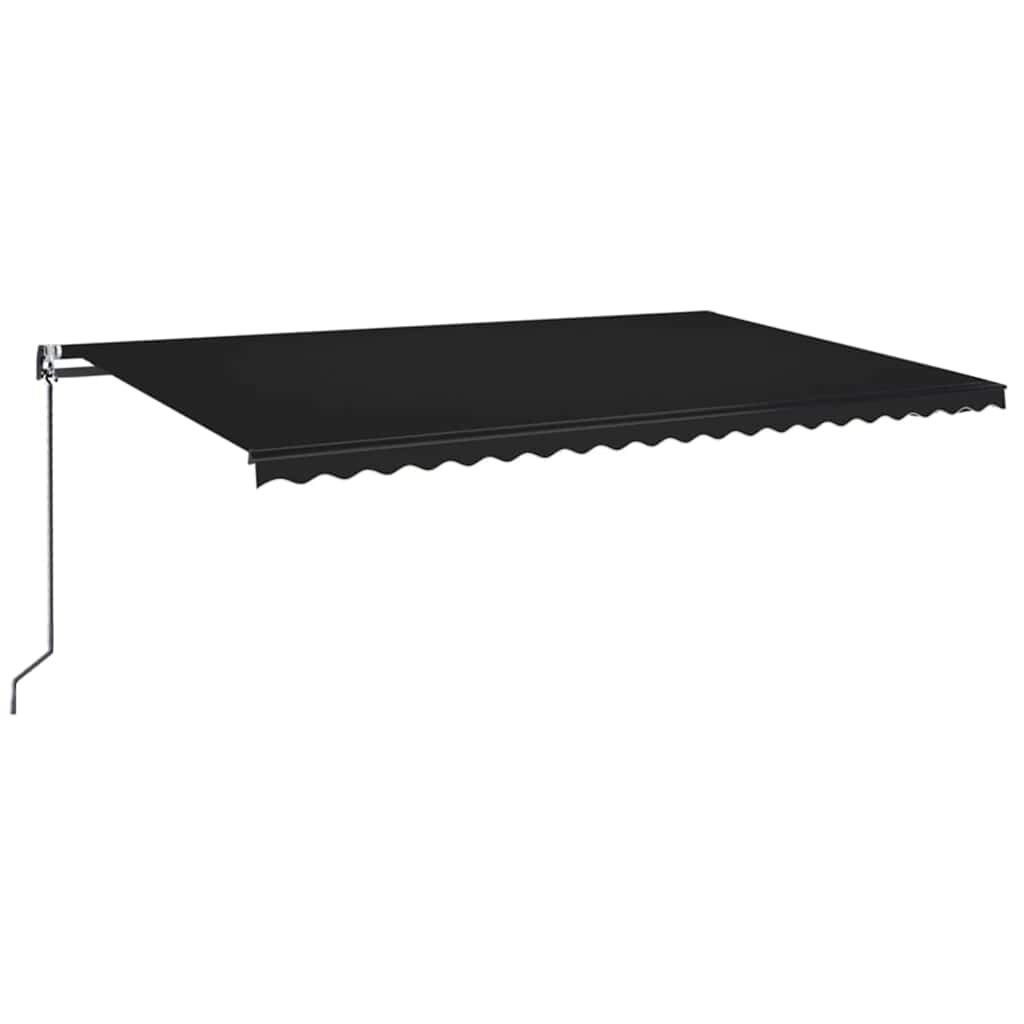 vidaXL Automatická markíza LED a senzor vetra 500x350 cm antracitová
