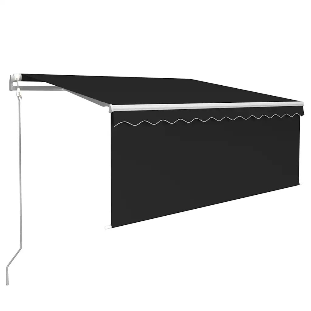 vidaXL Automatická markíza tienidlo&LED&senzor vetra antracitová