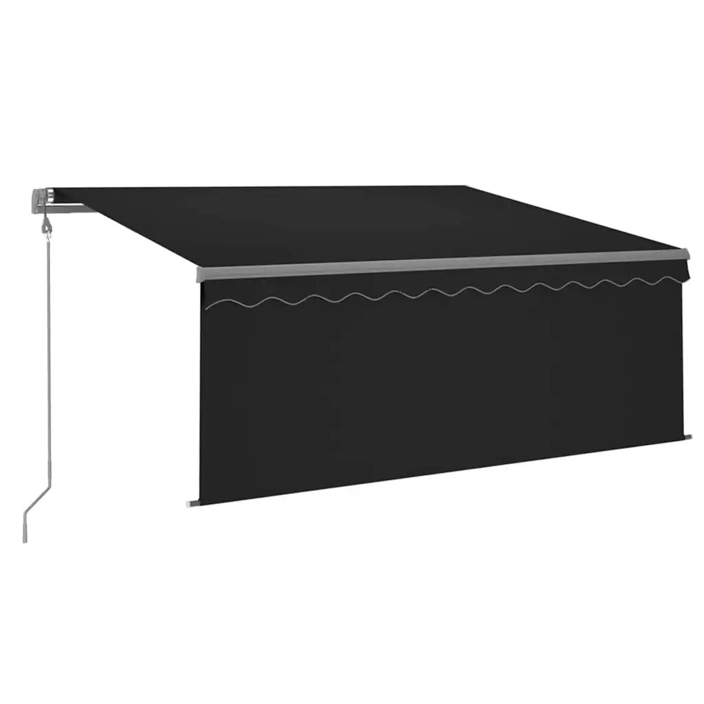 vidaXL Automatická markíza tienidlo&LED&senzor vetra antracitová