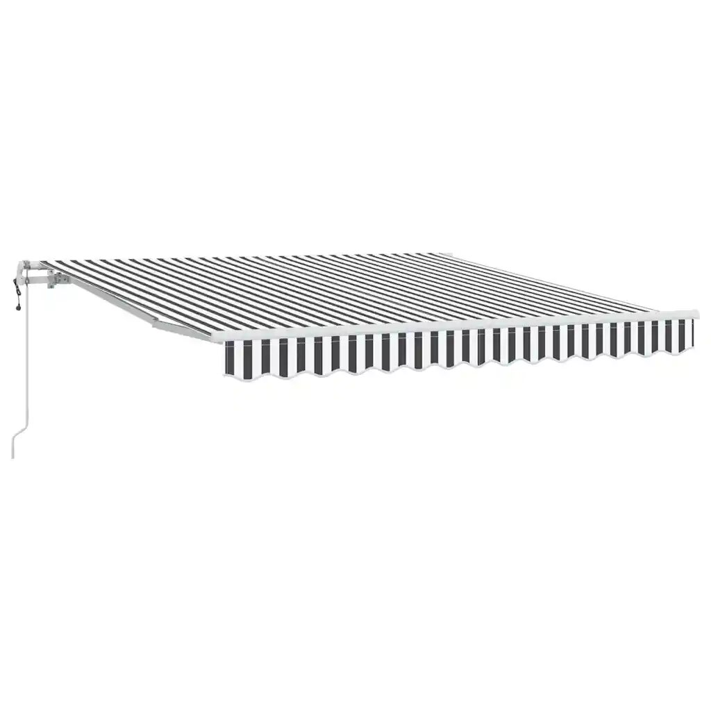 vidaXL Automaticky zaťahovacia markíza antracit a biela 300x250 cm