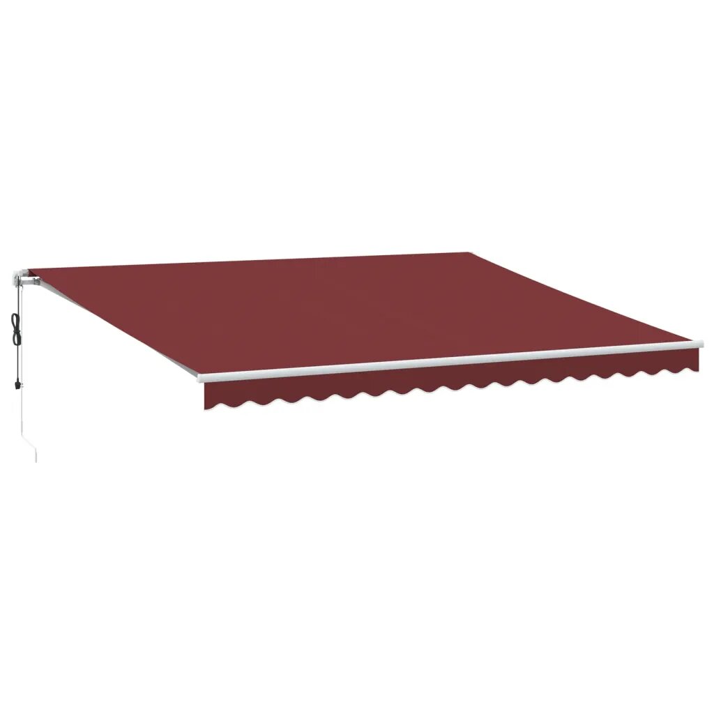 vidaXL Automaticky zaťahovacia markíza vínová 450x350 cm