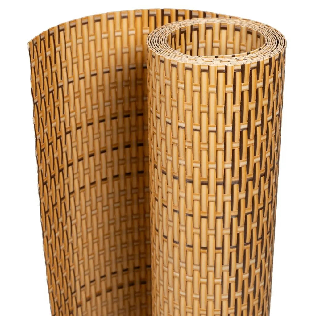 vidaXL Balkónová zástena bledohnedá 600x80 cm polyratan