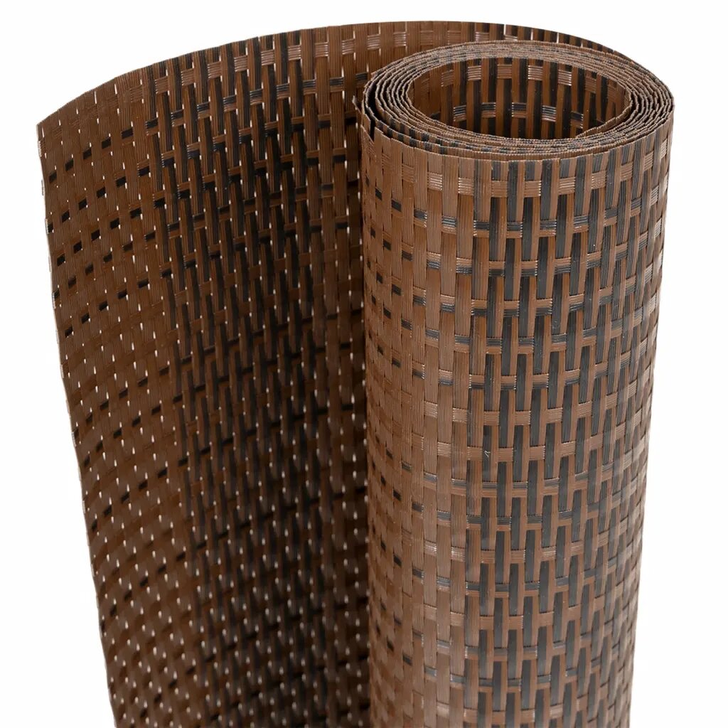 vidaXL Balkónová zástena hnedo-čierna 500x90 cm polyratan