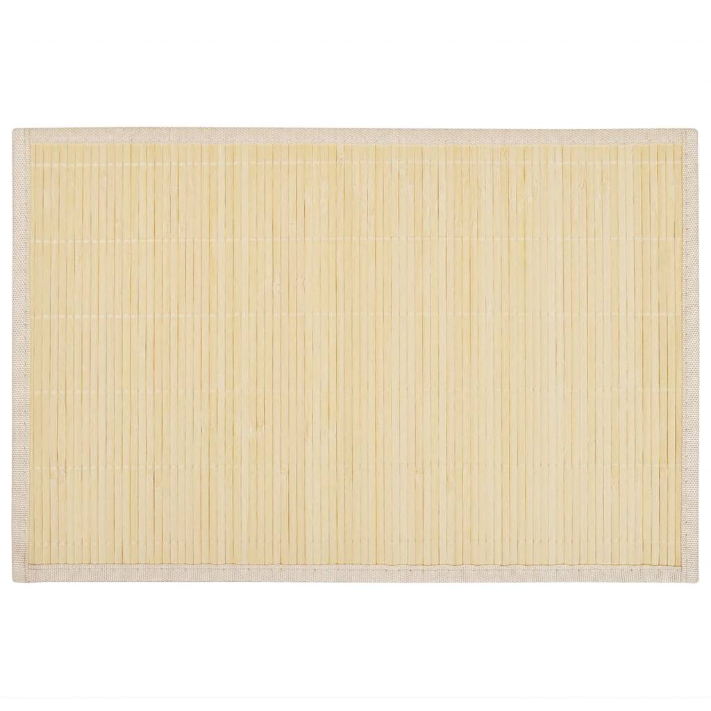 vidaXL Bambusové prestieranie 6 ks 30 x 45 cm prírodné