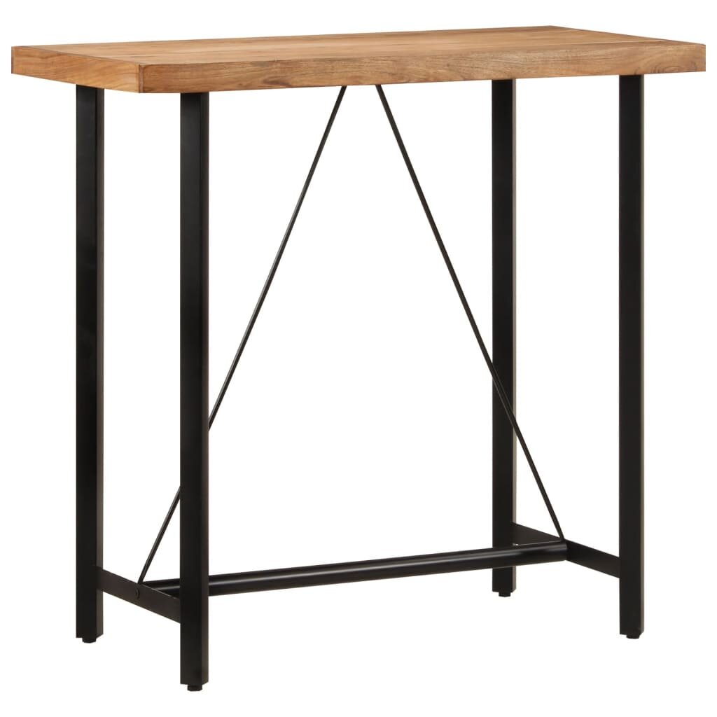 vidaXL Barový stôl 110x55x107 cm masívna akácia a železo