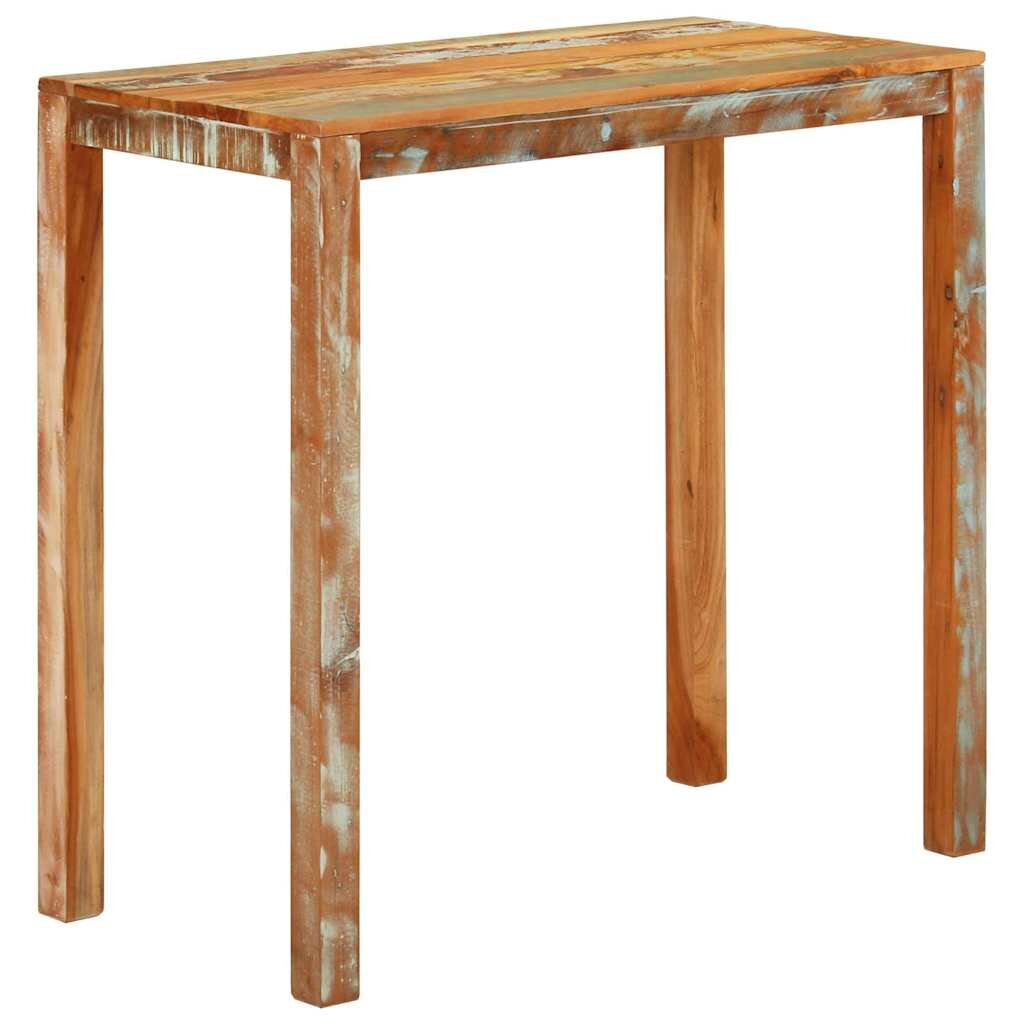 vidaXL Barový stôl 112x55x108 cm masívne recyklované drevo