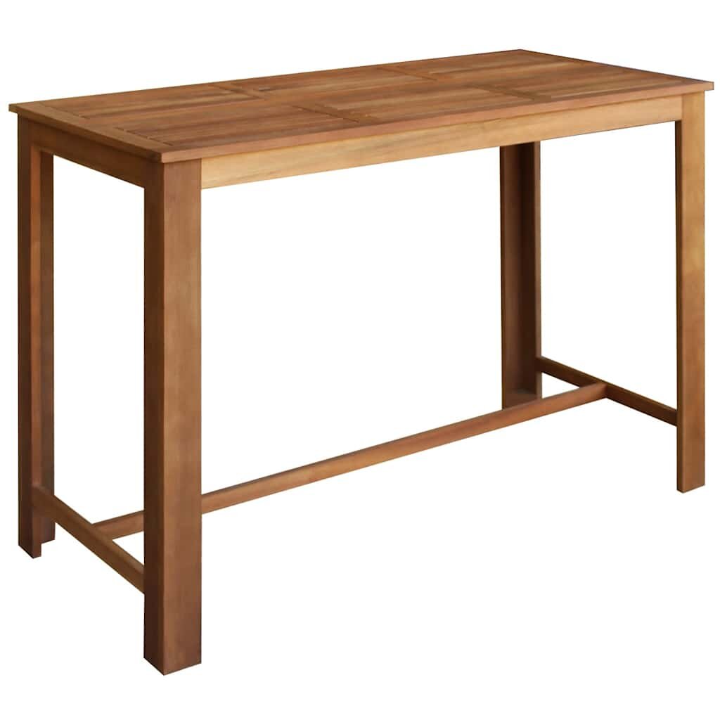 vidaXL Barový stolík akáciový masív 150x70x105 cm