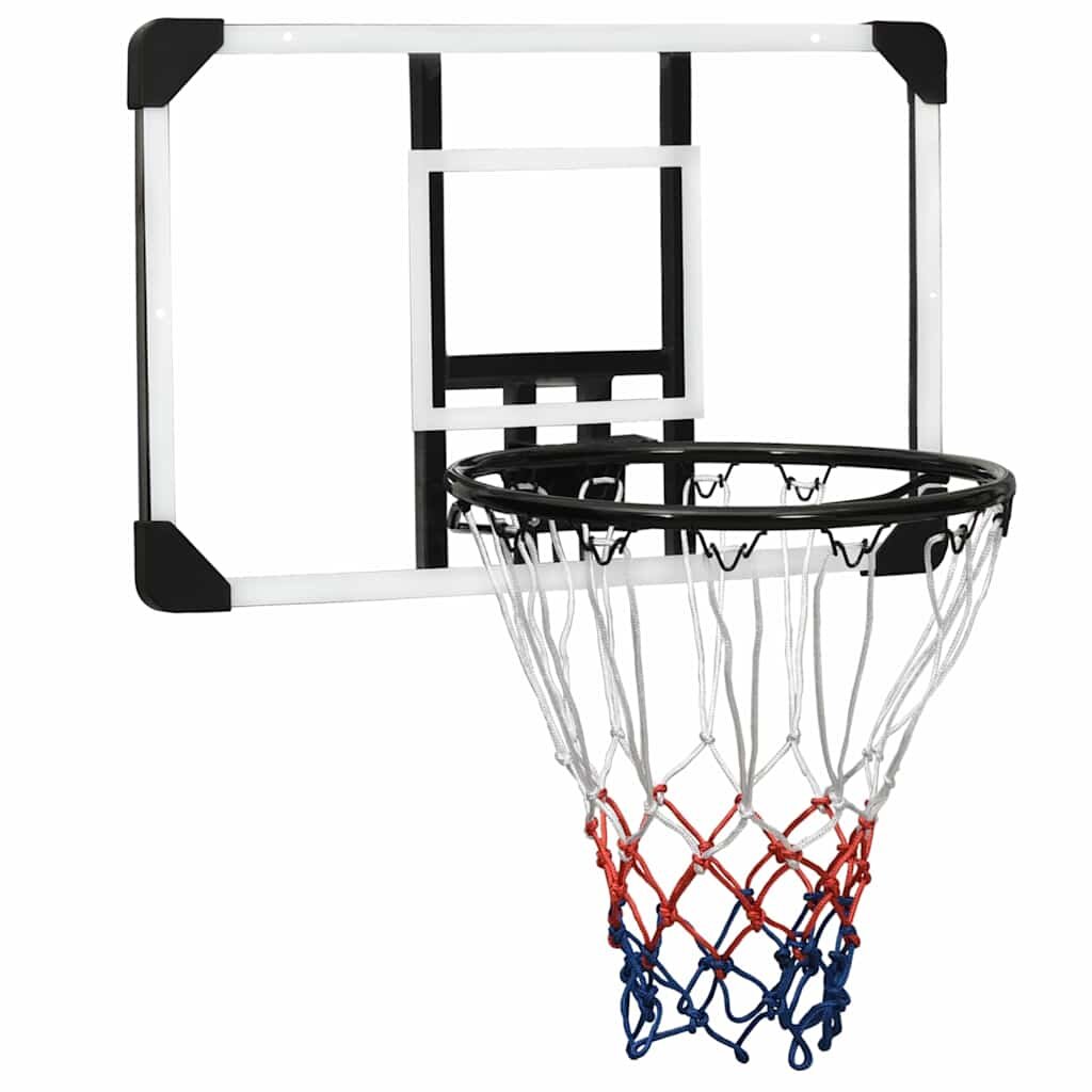 vidaXL Basketbalová doska priehľadná 71x45x25 cm polykarbonát