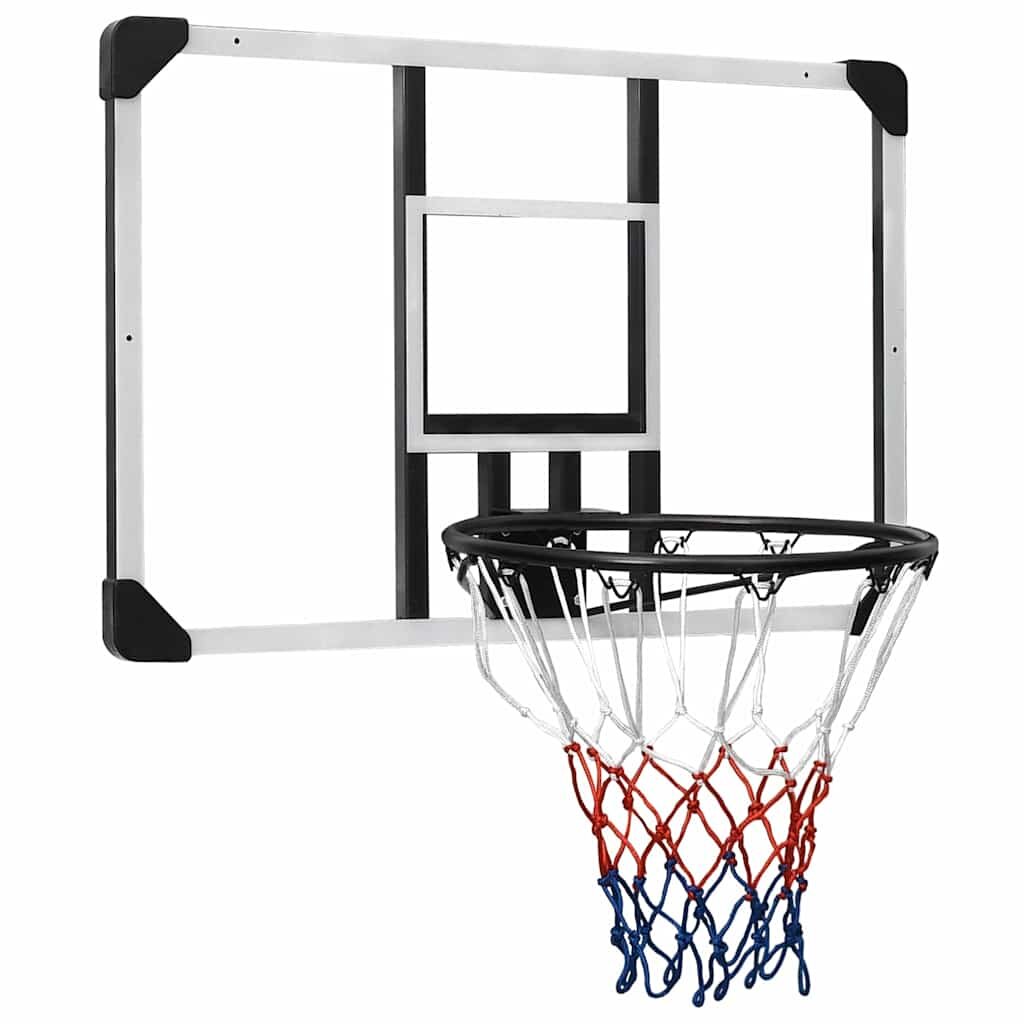 vidaXL Basketbalová doska priehľadná 90x60x25 cm polykarbonát