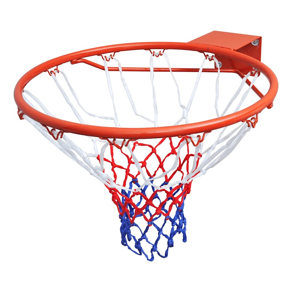 vidaXL Basketbalový kôš obruč so sieťou oranžová 45 cm