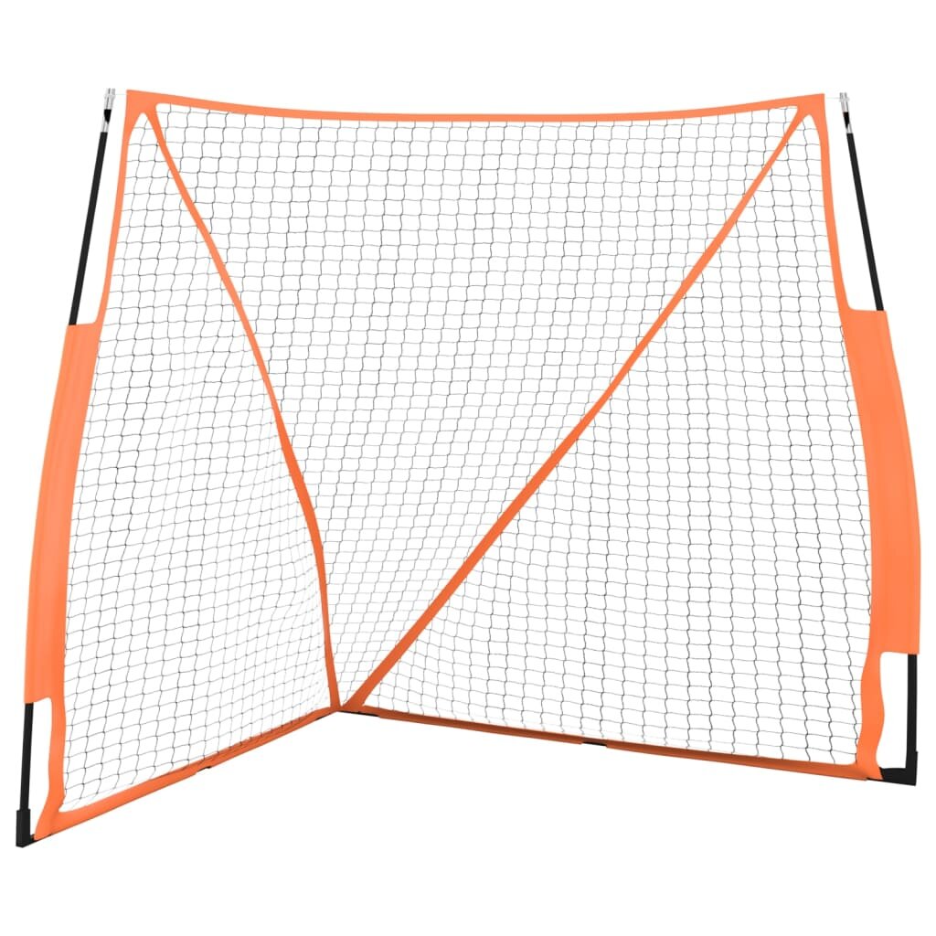 vidaXL Bejzbalová sieť oranžovo-čierna 183x182x183cm oceľ a polyester