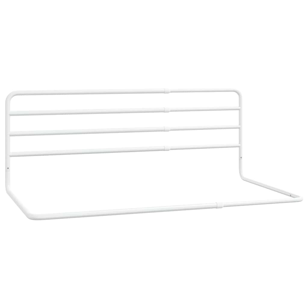 vidaXL Bezpečnostná zábrana na postieľku biela (76-137)x55 cm železo