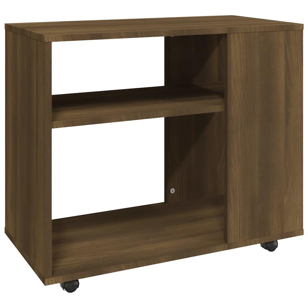 vidaXL Bočný stolík hnedý dub 70x35x605 cm spracované drevo