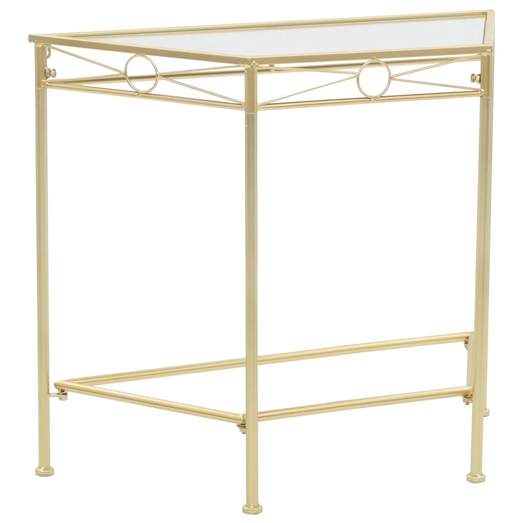 vidaXL Bočný stolík vintage štýl kovový 87x34x73 cm zlatý