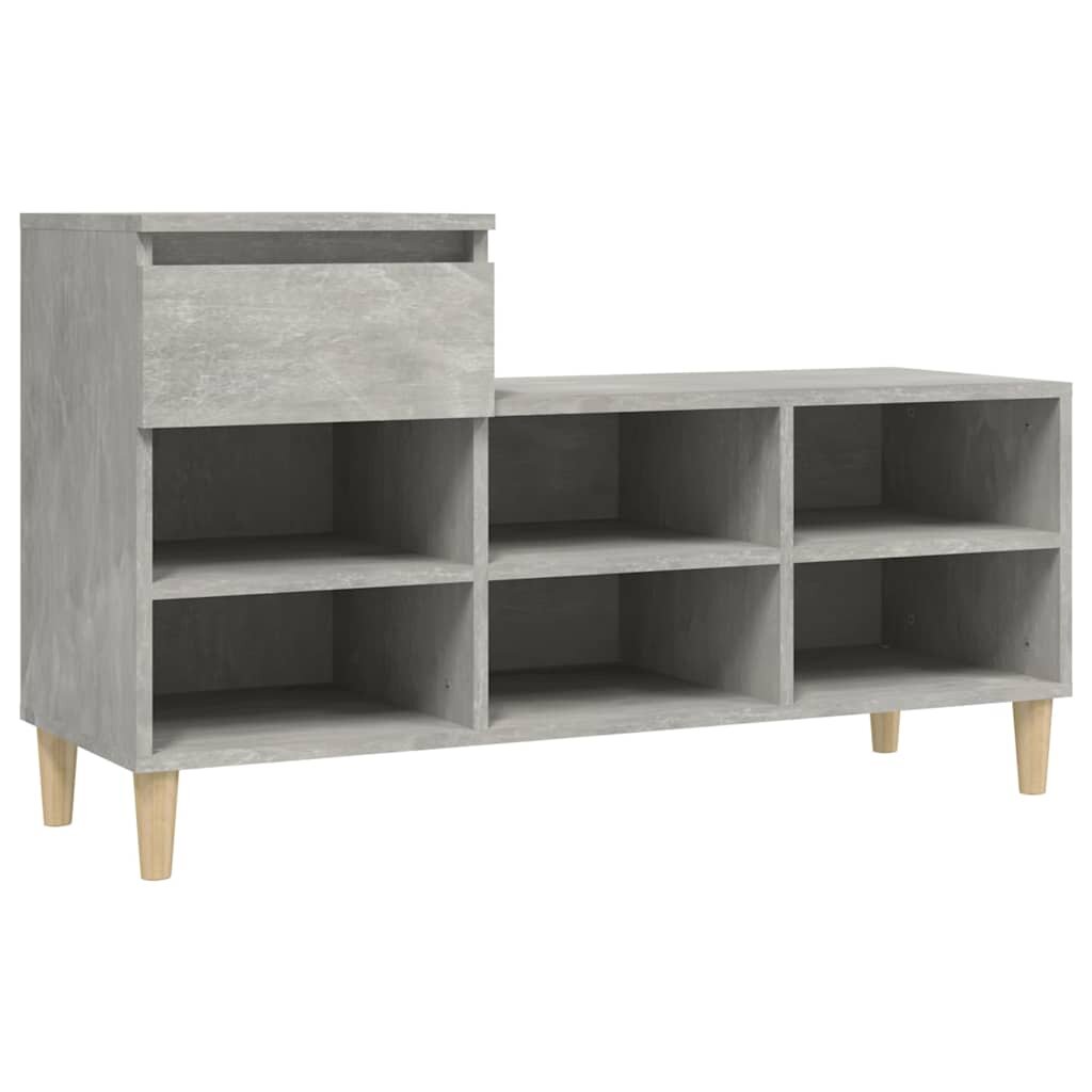 vidaXL Botník betónovo sivý 102x36x60 cm spracované drevo