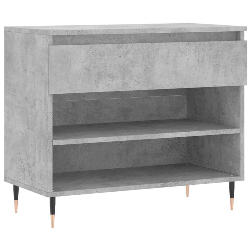 vidaXL Botník betónovo sivý 70x36x60 cm spracované drevo