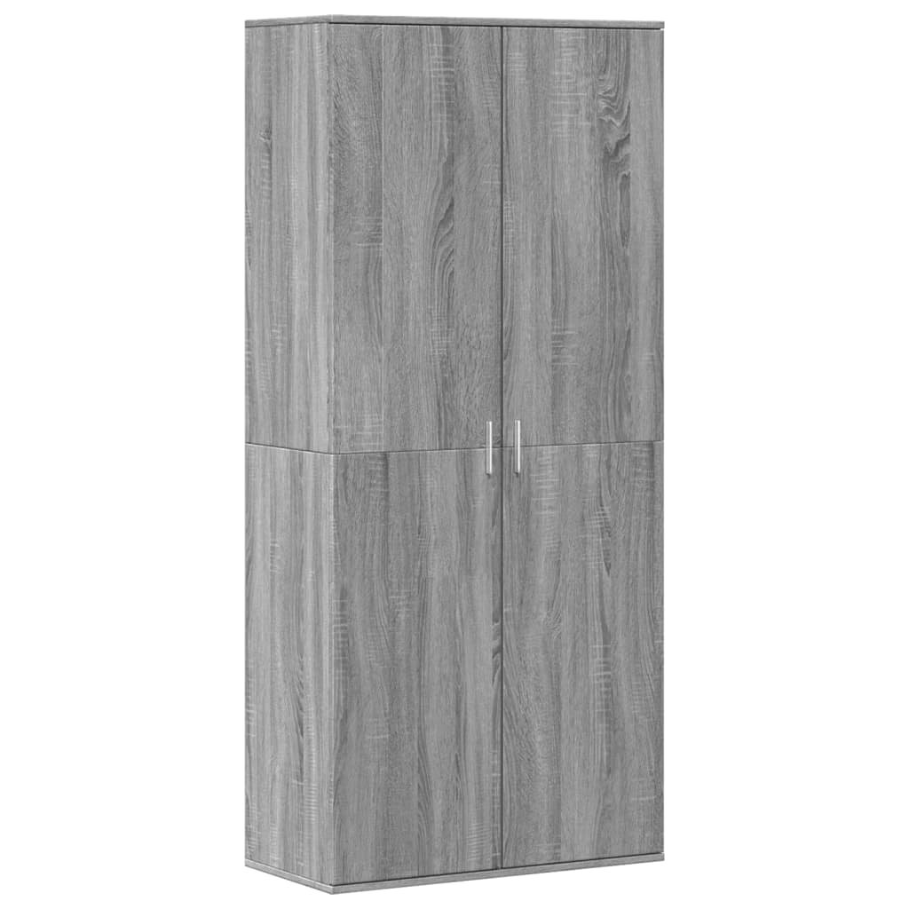 vidaXL Botník sivý sonoma 80x39x178 cm kompozitné drevo