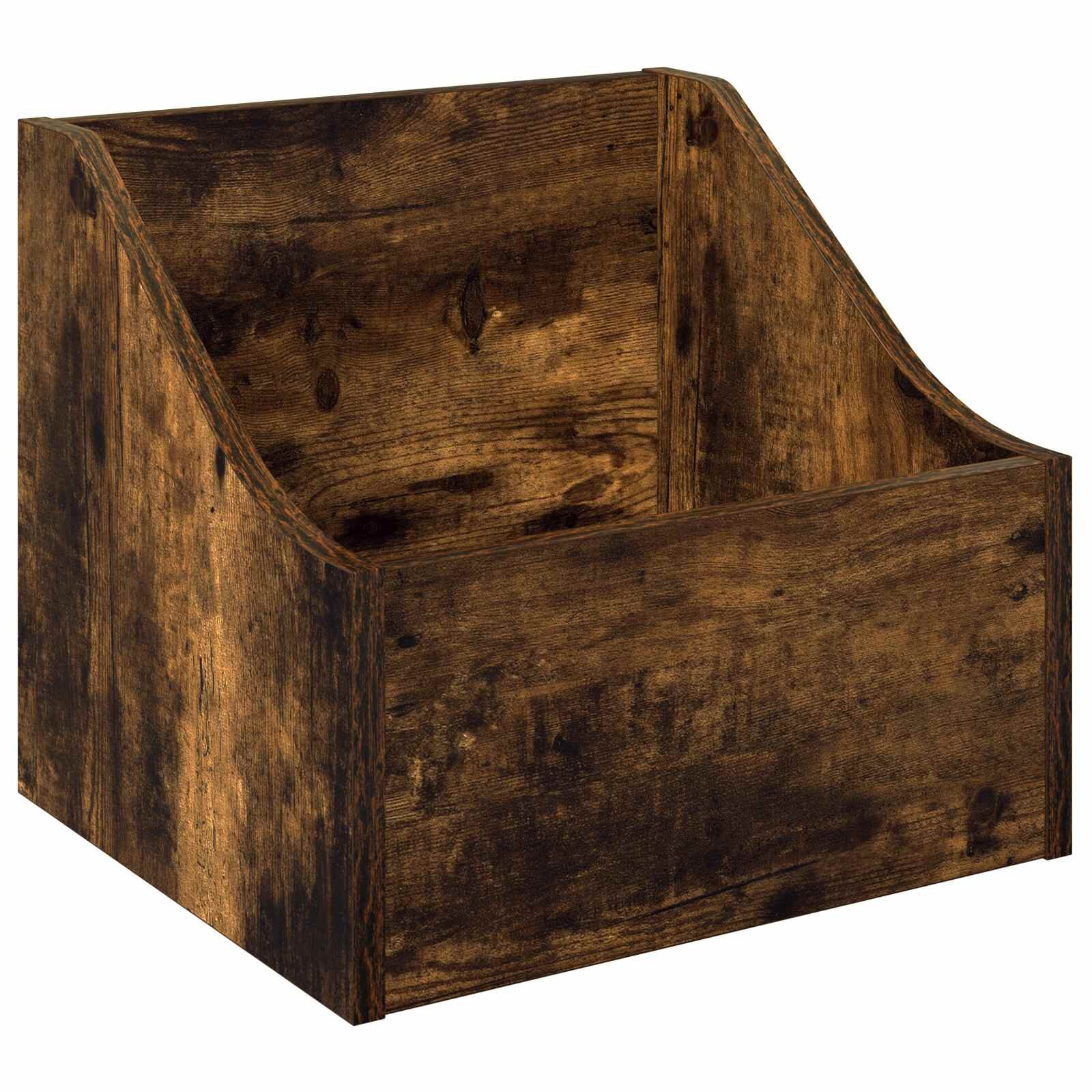 vidaXL Box na LP platne Dymový dub 37 x 33 x 32 cm Kompozitné drevo