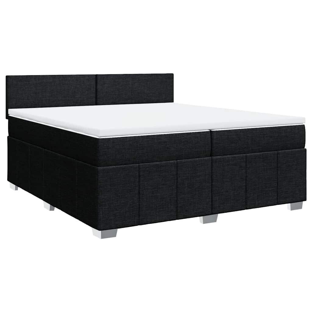 vidaXL Boxspring posteľ s matracom čierna 200x200 cm látka