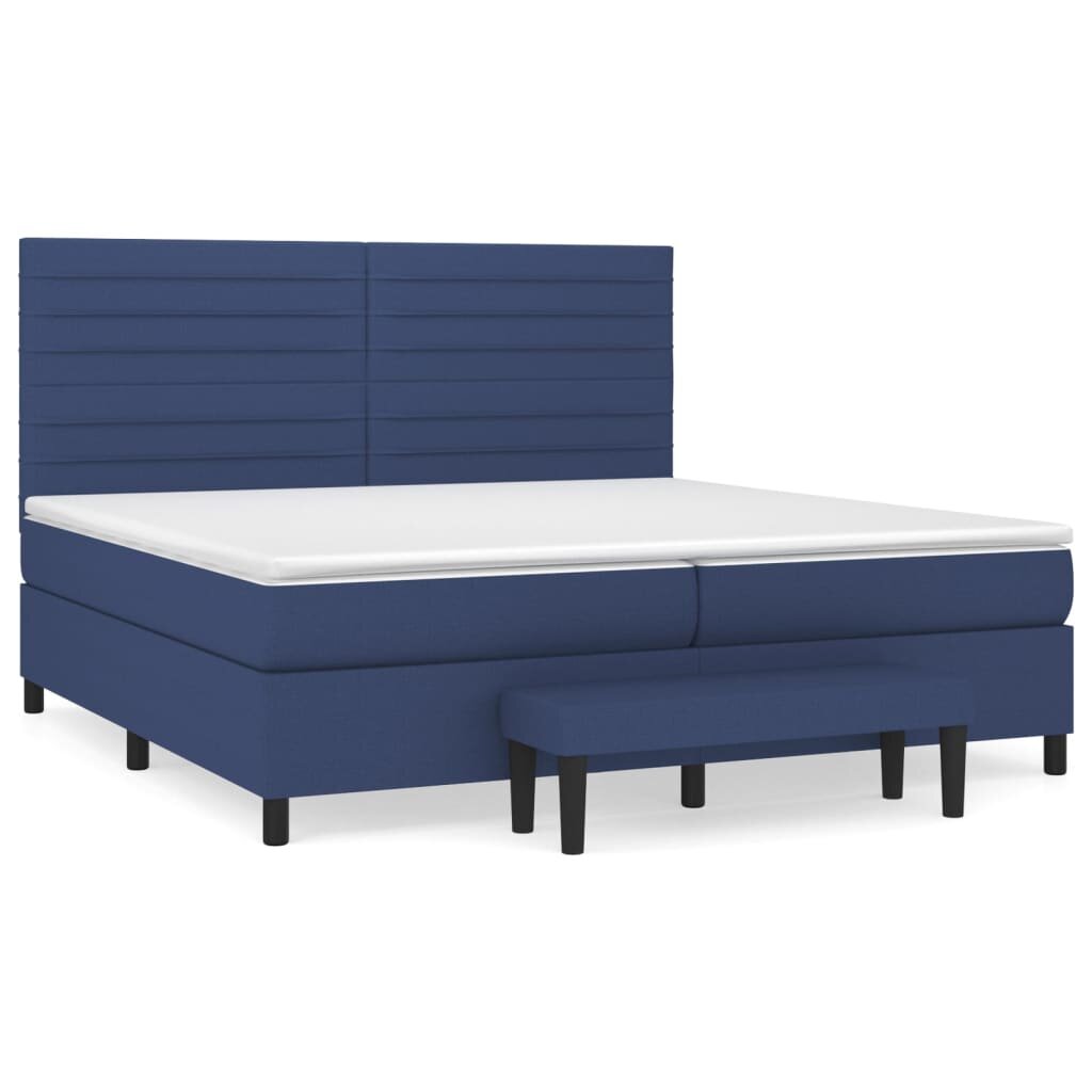 vidaXL Boxspring posteľ s matracom modrá 200x200 cm látka