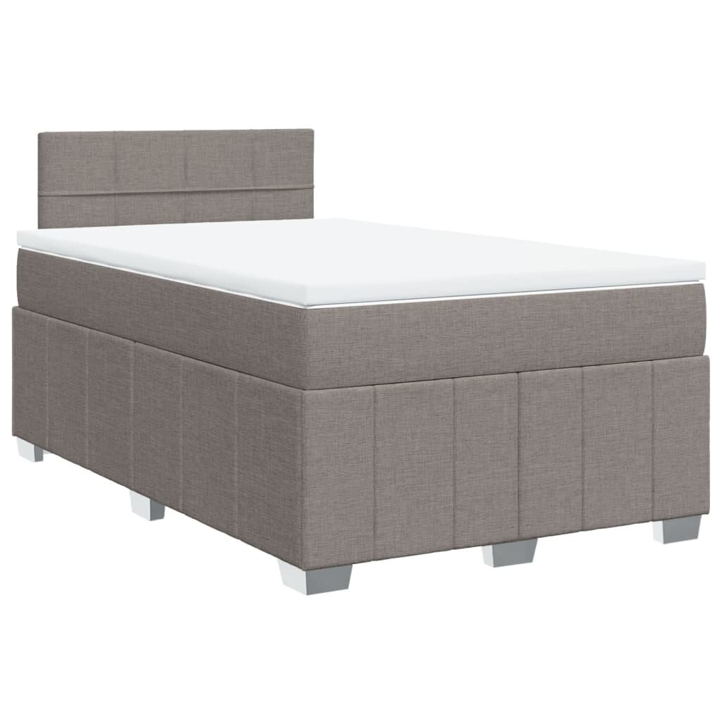 vidaXL Boxspring posteľ s matracom sivohnedá 120x190 cm látka
