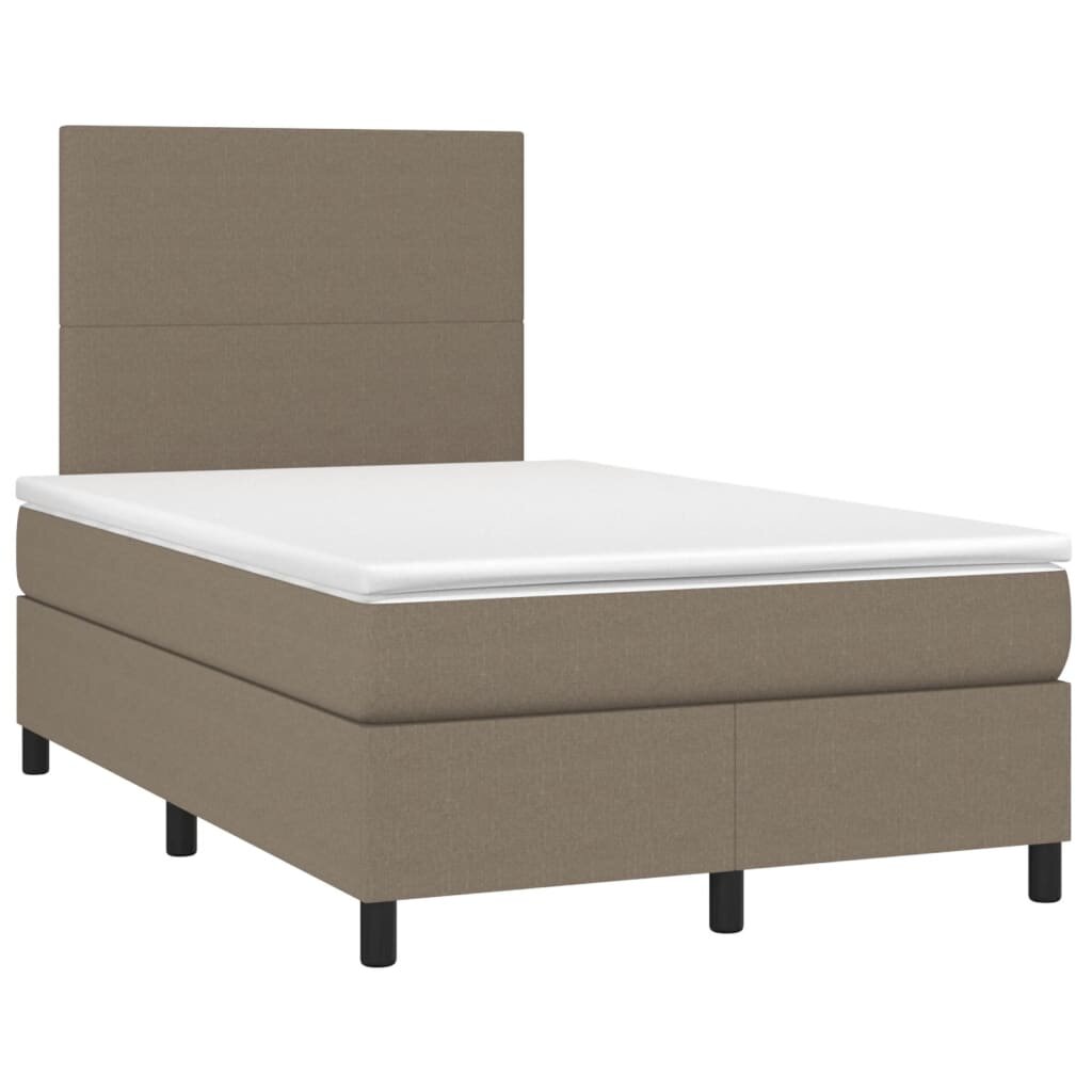 vidaXL Boxspring posteľ s matracom sivohnedá 120x190 cm látka
