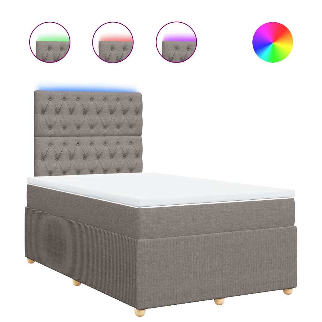 vidaXL Boxspring posteľ s matracom sivohnedý 120x200 cm látka