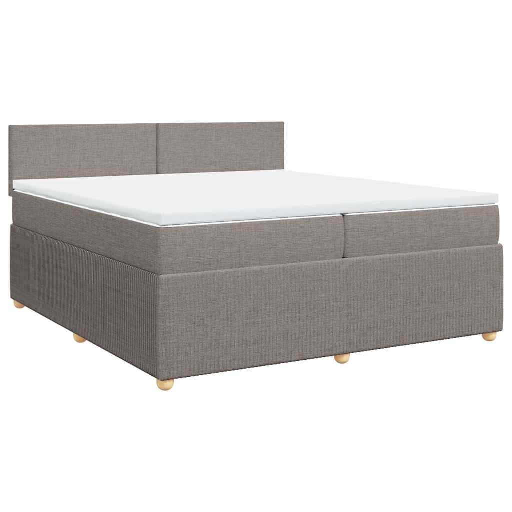 vidaXL Boxspring posteľ s matracom sivohnedý 200x200 cm látka