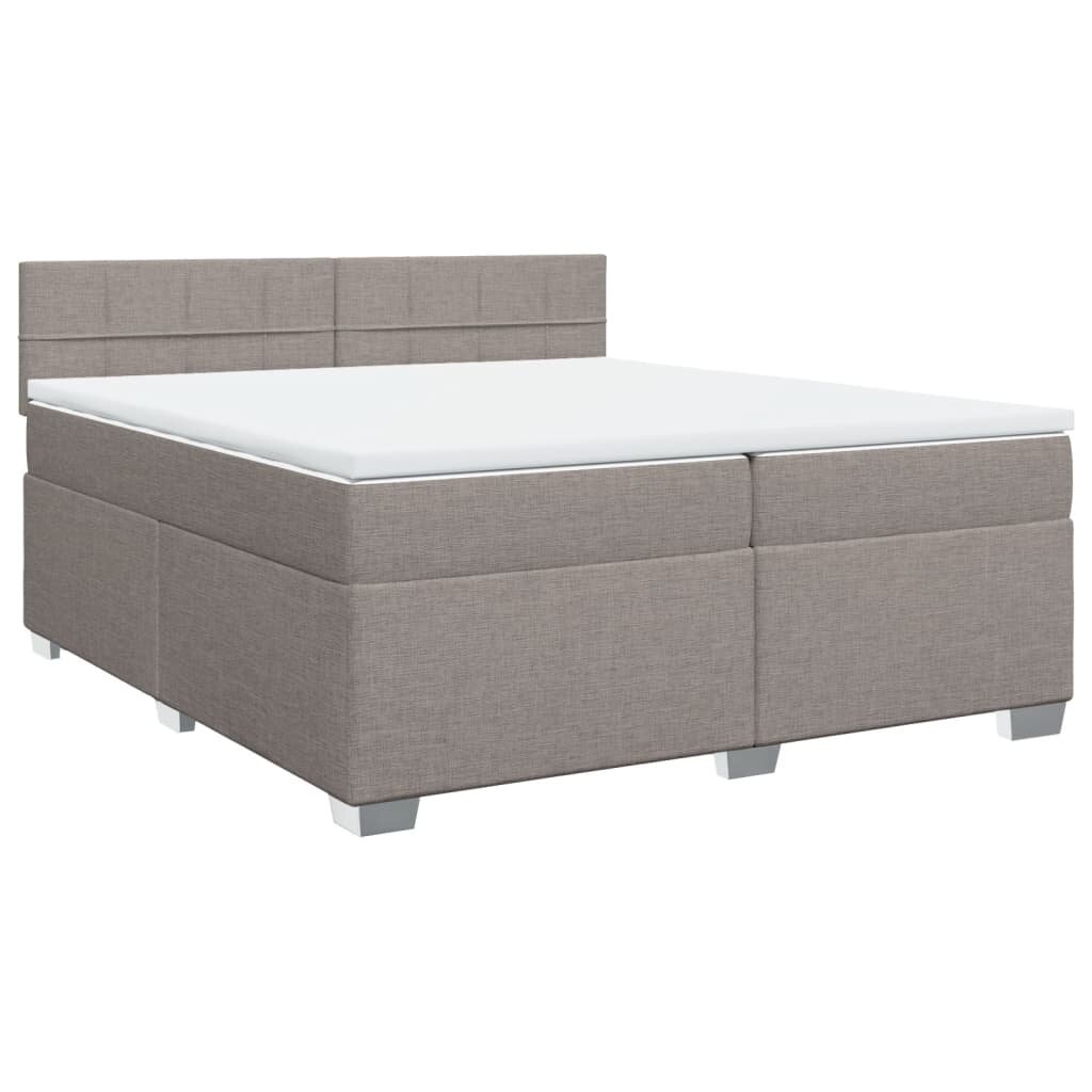 vidaXL Boxspring posteľ s matracom sivohnedý 200x200 cm látka