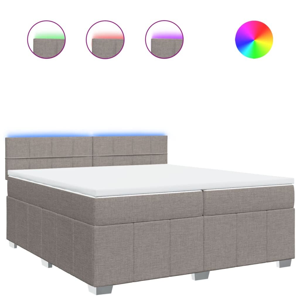 vidaXL Boxspring posteľ s matracom sivohnedý 200x200 cm látka