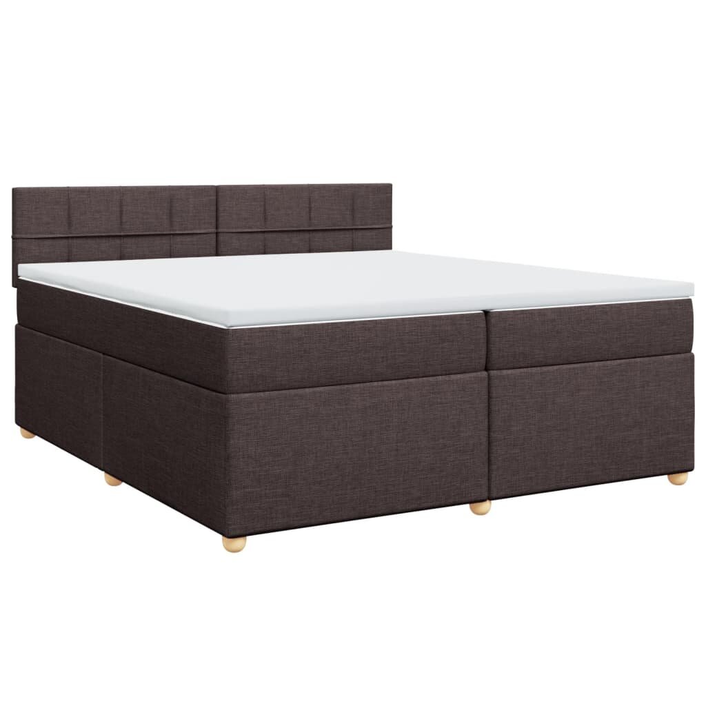 vidaXL Boxspring posteľ s matracom tmavohnedá 200x200 cm látka