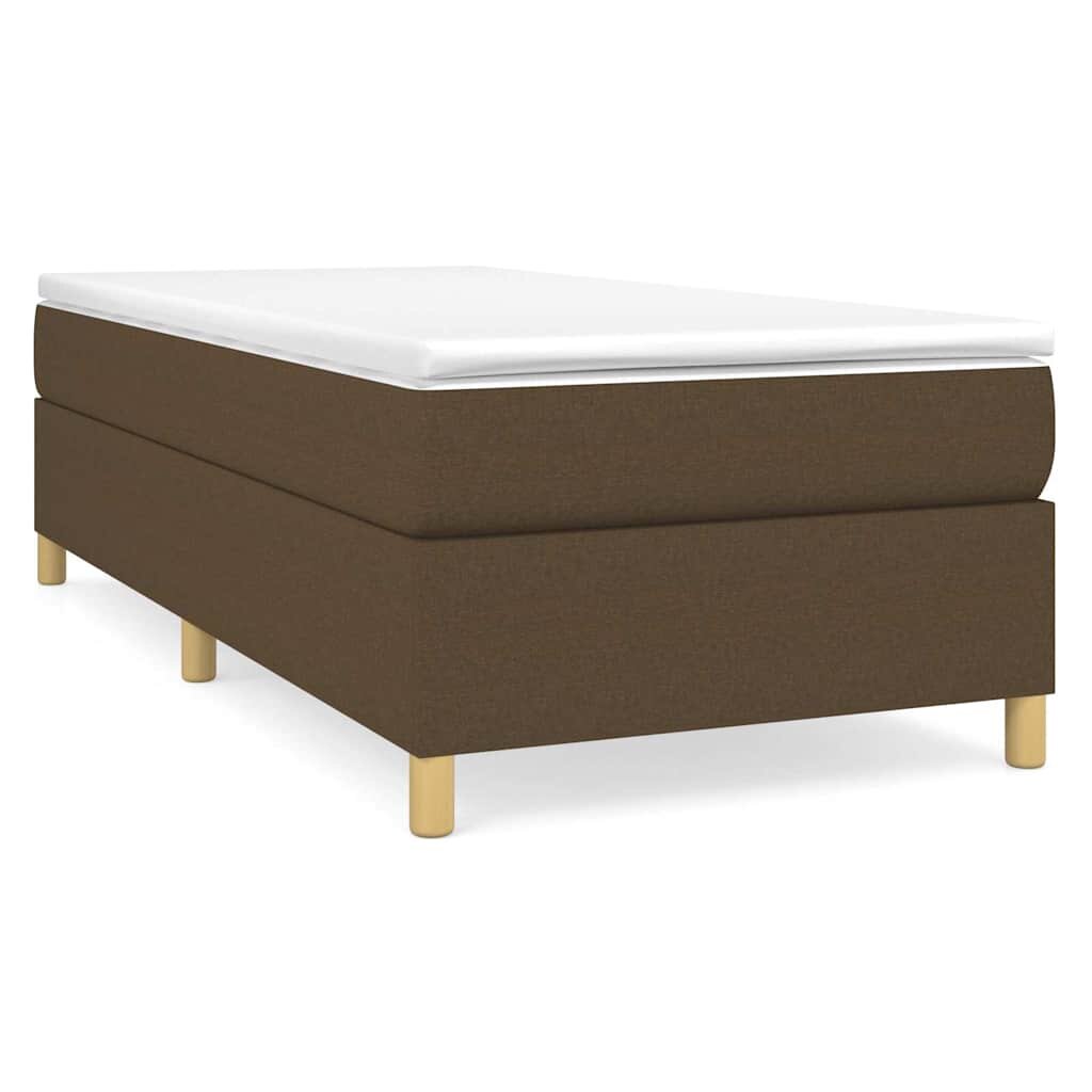 vidaXL Boxspring posteľ s matracom tmavohnedá 90x190 cm látka