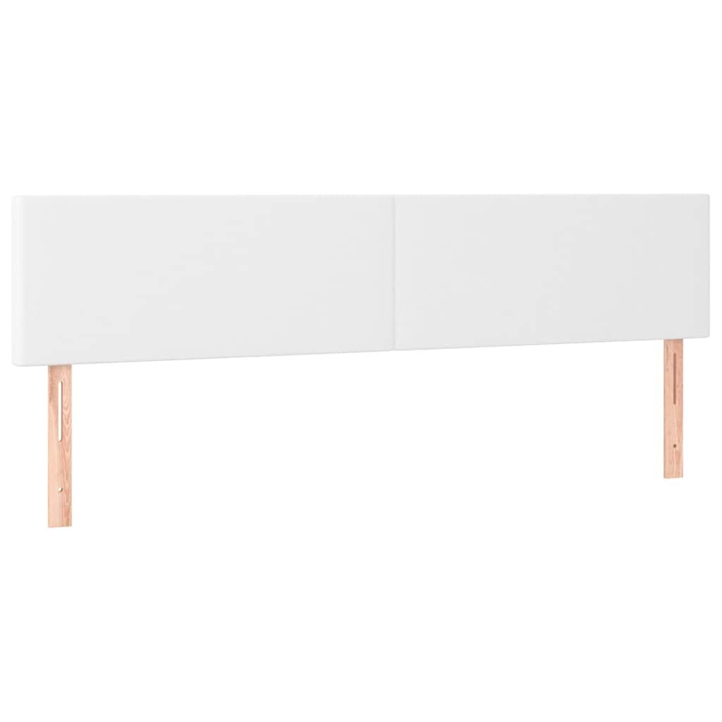 vidaXL Čelá postelí biele 180x5x78/88 cm umelá koža