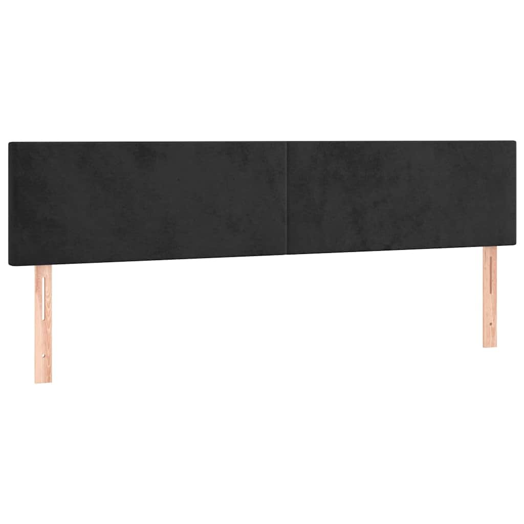 vidaXL Čelá postelí čierne 180x5x78/88 cm zamatové