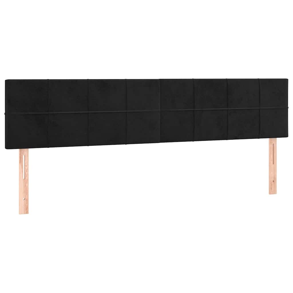 vidaXL Čelá postelí čierne 180x5x78/88 cm zamatové