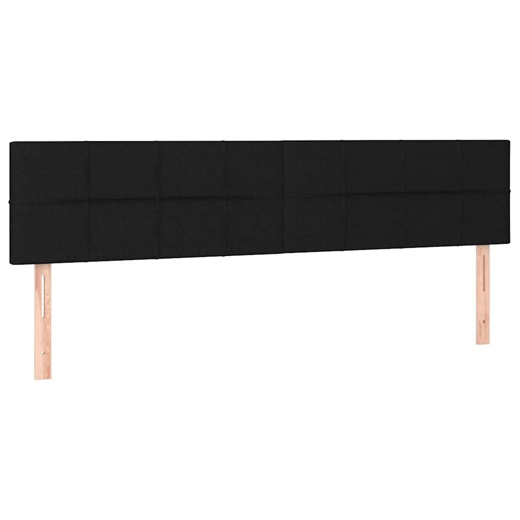vidaXL Čelá postelí čierne 200x5x78/88 cm látkové